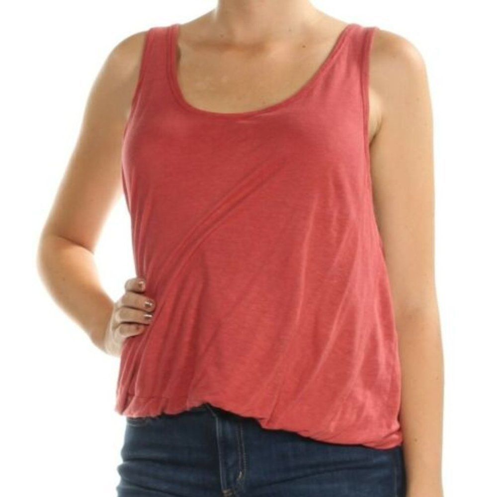 WE THE FREE Red Low Back Scoop Neck Sleeveless Top Anthropologie Women’s M